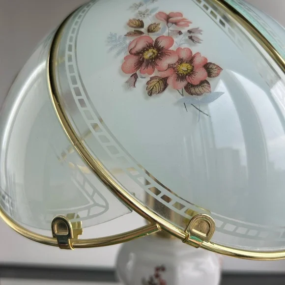 Vintage Floral Glass Touch Lamp in Tiffany Style - 1980s - Picture 7 of 13